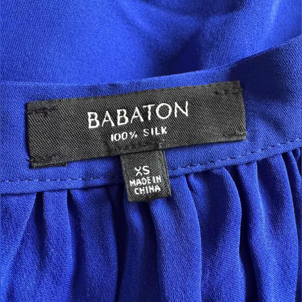 Aritzia Babaton 100% silk dress in royal blue SIZE: XS